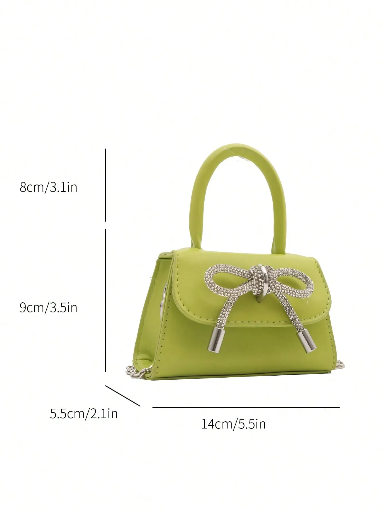 1pc Fashion Butterfly Decorated Mini Crossbody Bag With Flap And Chain Strap