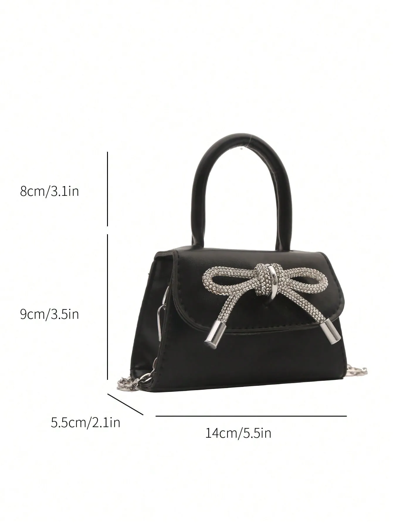 1pc Fashion Butterfly Decorated Mini Crossbody Bag With Flap And Chain Strap