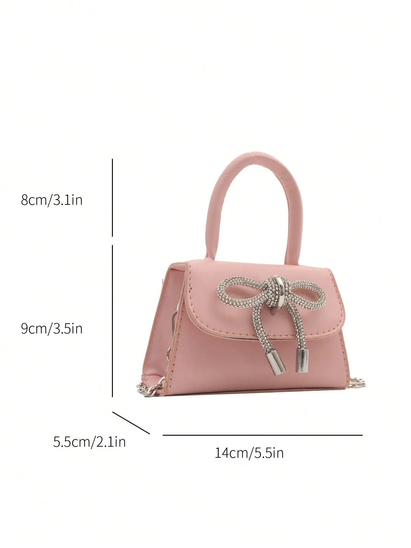 1pc Fashion Butterfly Decorated Mini Crossbody Bag With Flap And Chain Strap