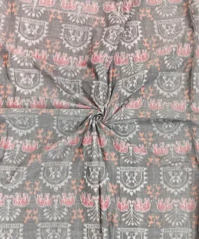 2.5 m Grey handwoven cotton sambalpuri kurta material