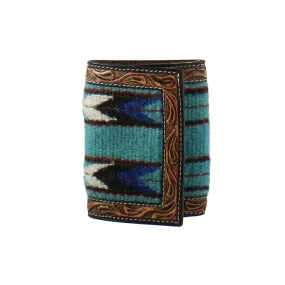 3D Belt Co Men's Arrow Wool Trifold Wallet - Brown