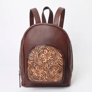 A&A-1048 Montana West Genuine Leather Collection Genuine Oily Calf Mini Backpack - Brown