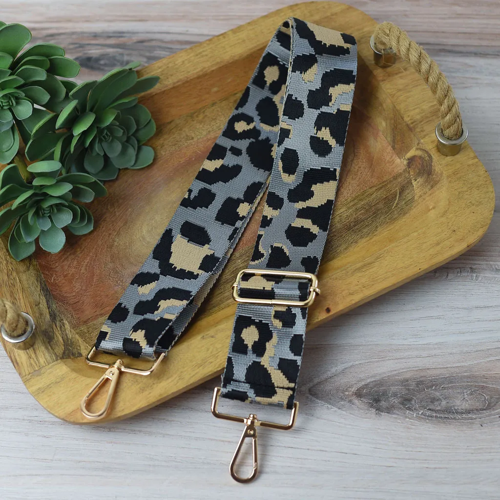 Adjustable Bag Strap 2 inch Leopard Pattern