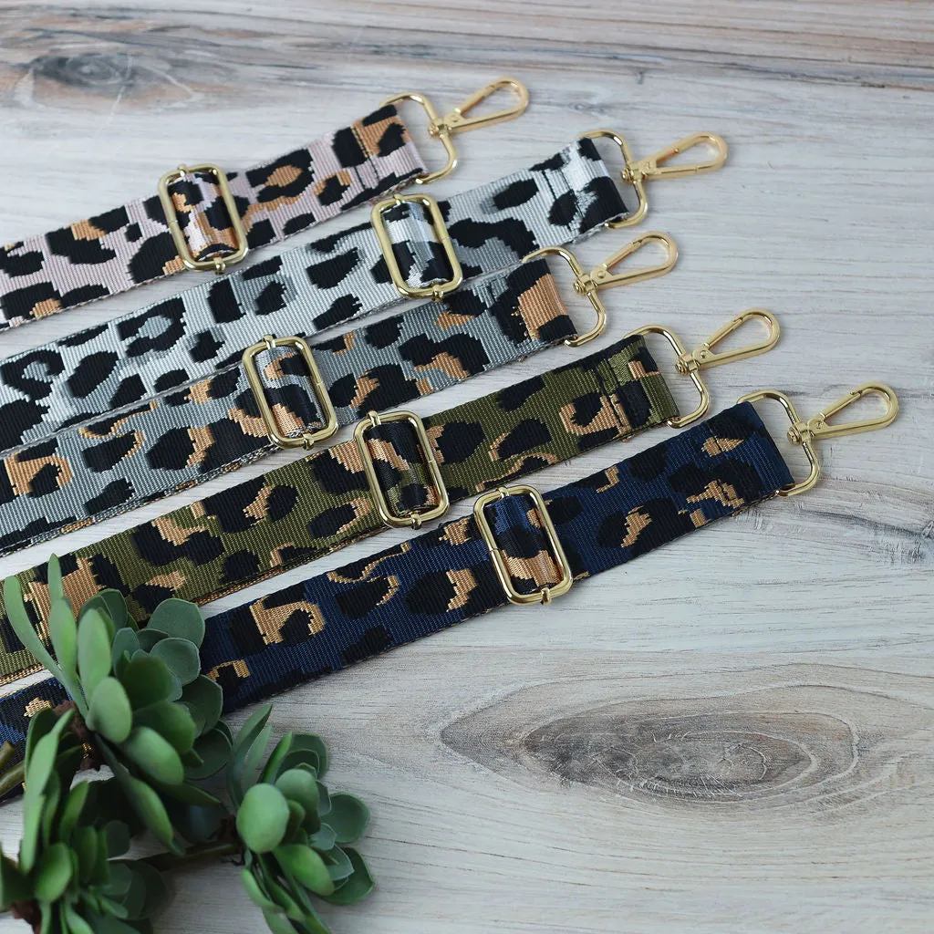 Adjustable Bag Strap 2 inch Leopard Pattern