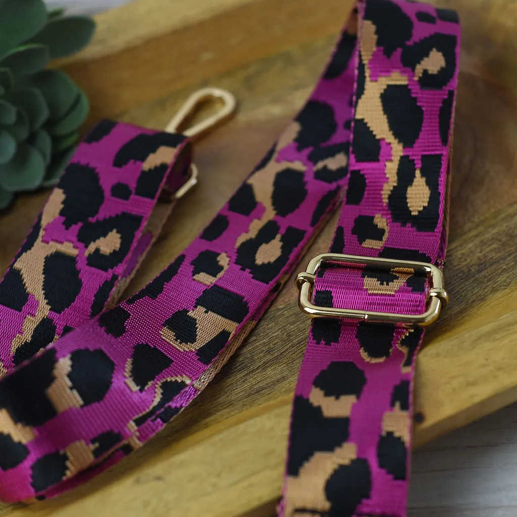 Adjustable Bag Strap 2 inch Leopard Pattern