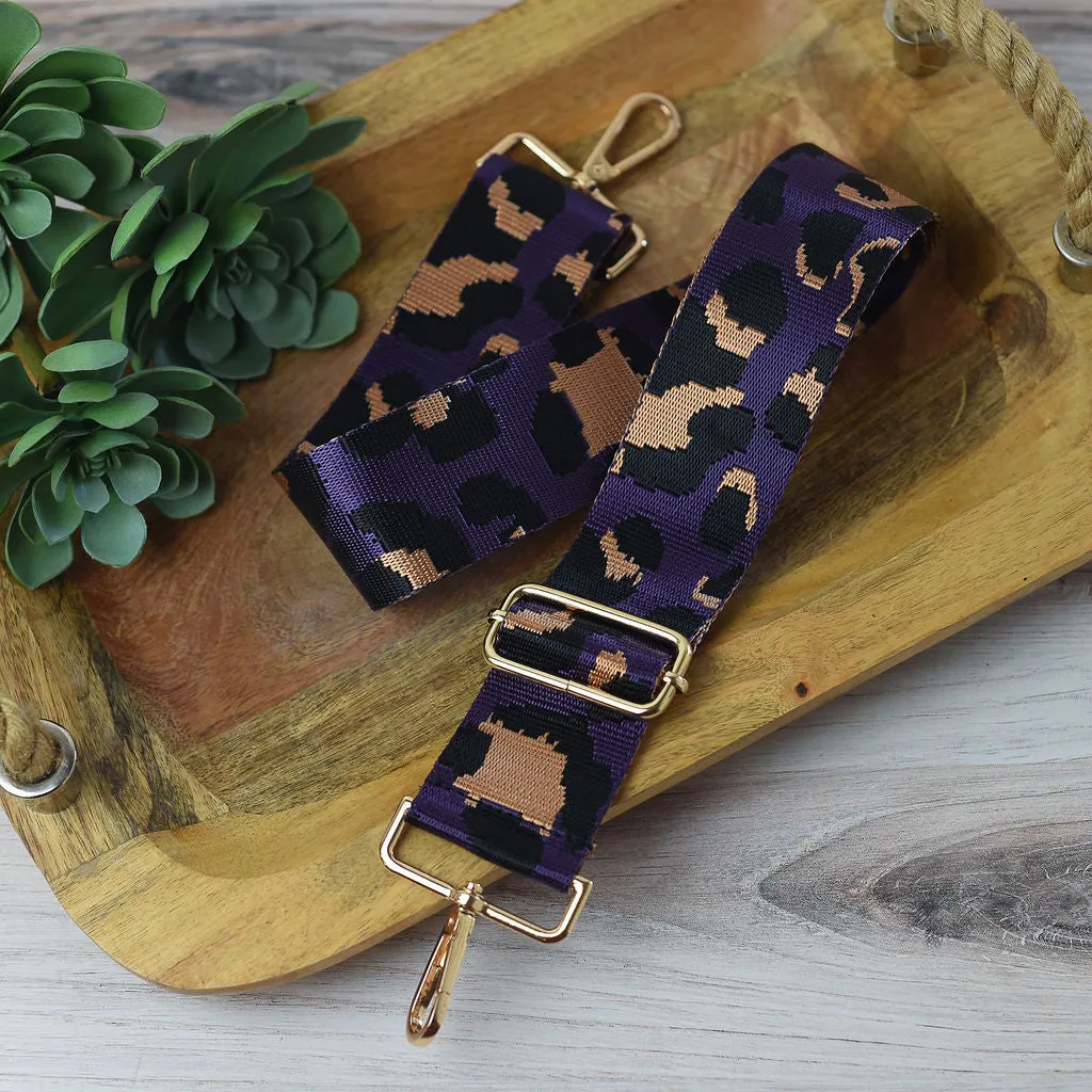 Adjustable Bag Strap 2 inch Leopard Pattern