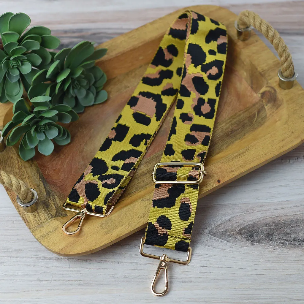 Adjustable Bag Strap 2 inch Leopard Pattern