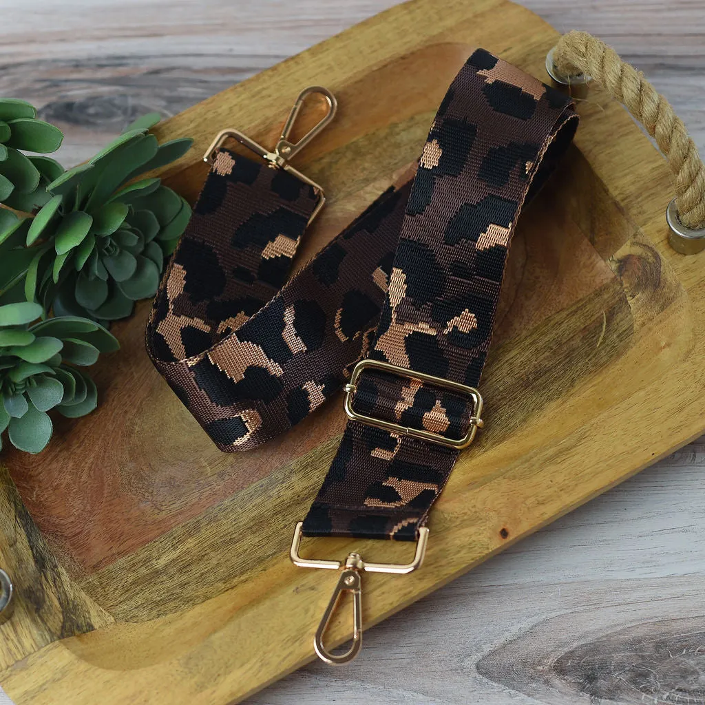 Adjustable Bag Strap 2 inch Leopard Pattern