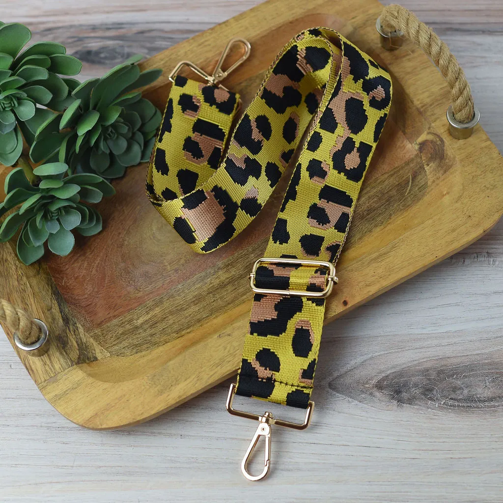 Adjustable Bag Strap 2 inch Leopard Pattern