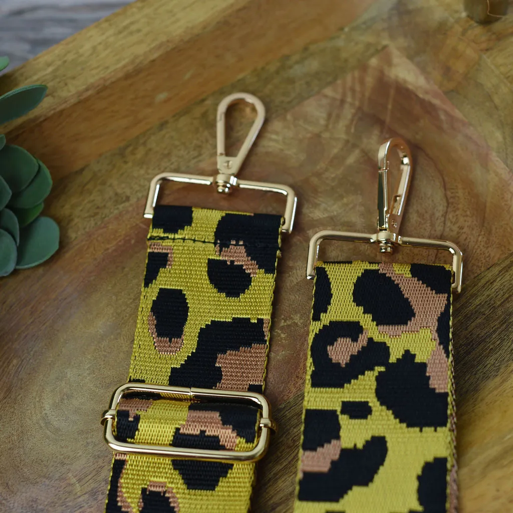 Adjustable Bag Strap 2 inch Leopard Pattern