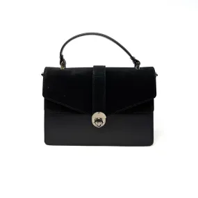 Angelina Black Leather Handbag