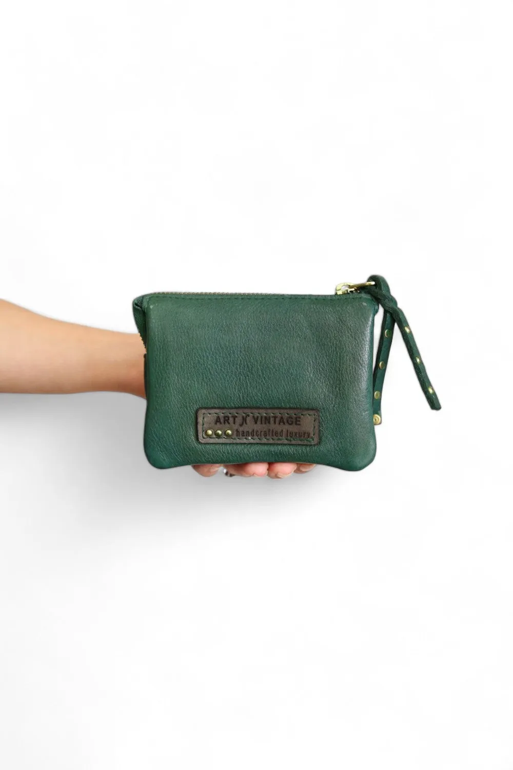 ART N' VINTAGE LOVE PURSE FOREST GREEN