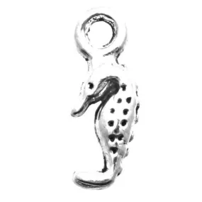 AVBeads Beach Seahorse Charms Silver 13mm x 5mm Metal Charms 10pcs