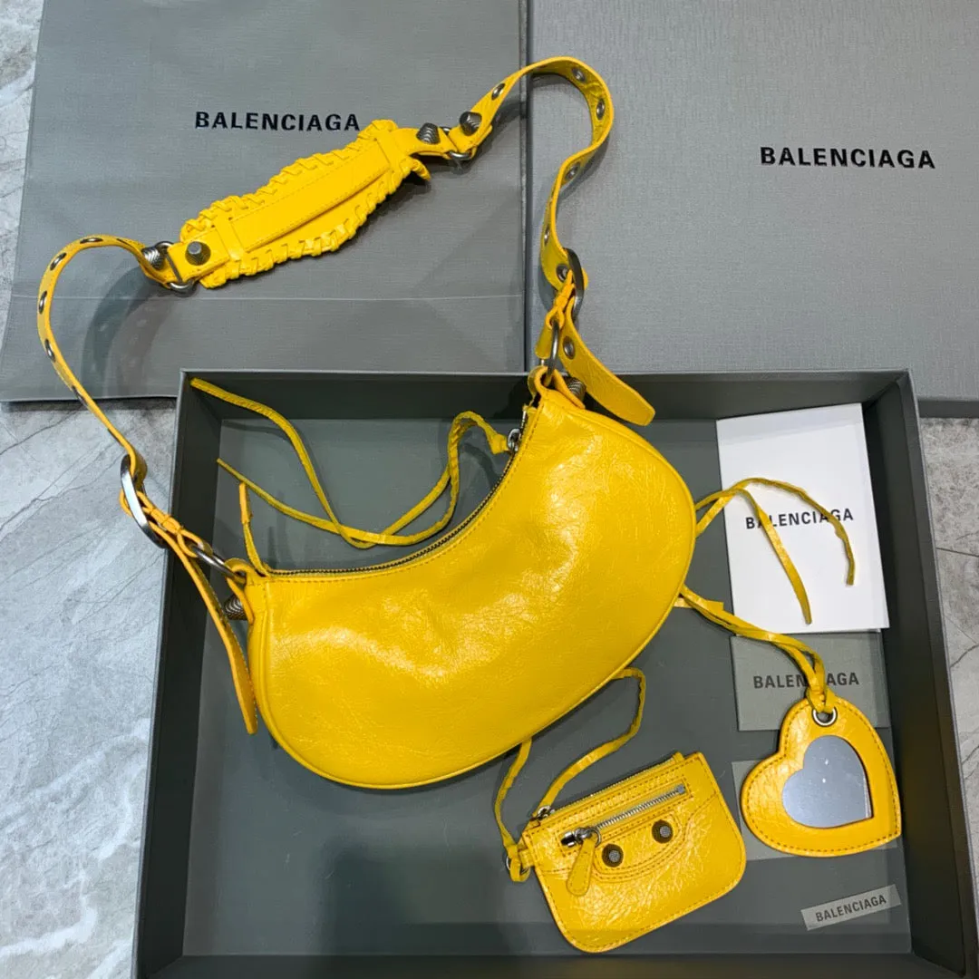 Balen Le Cagole XS Shoulder Bag In Yellow, For Women,  Bags 10.2in/26cm