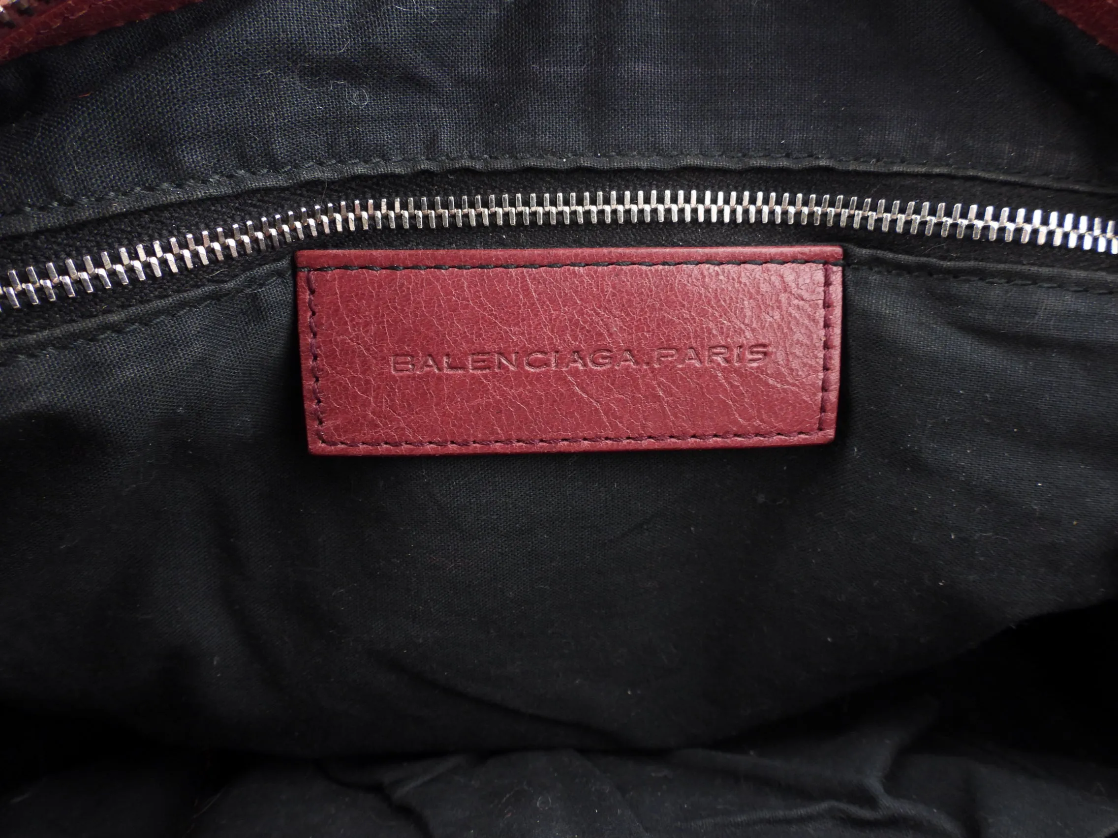 Balenciaga Red Lambskin Leather City Two Way Bag