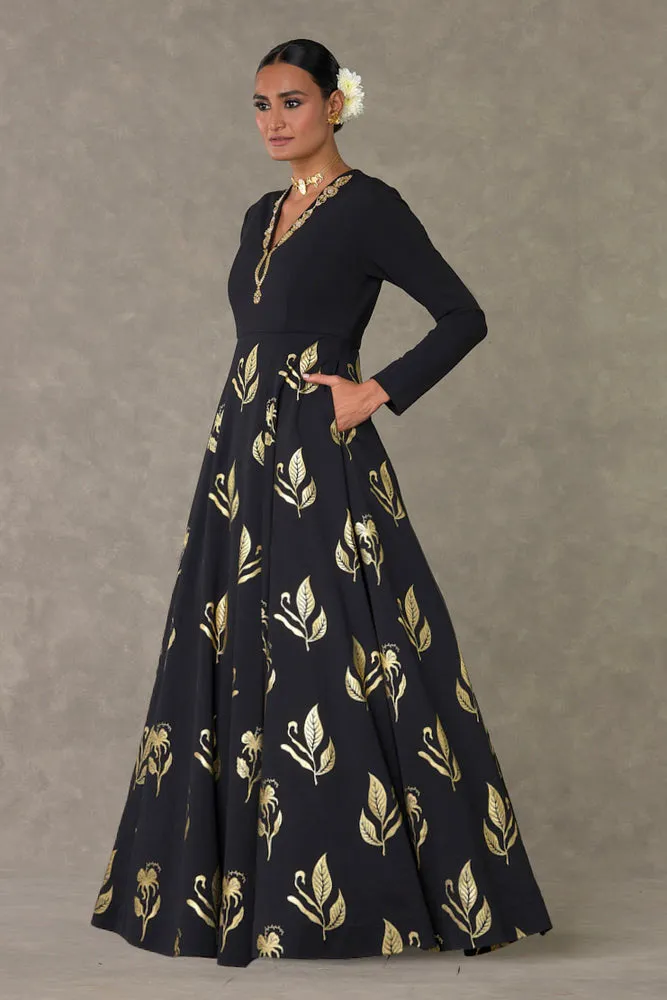 Black All In Bloom Gown