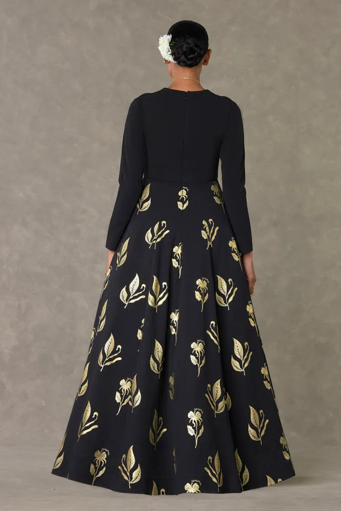 Black All In Bloom Gown