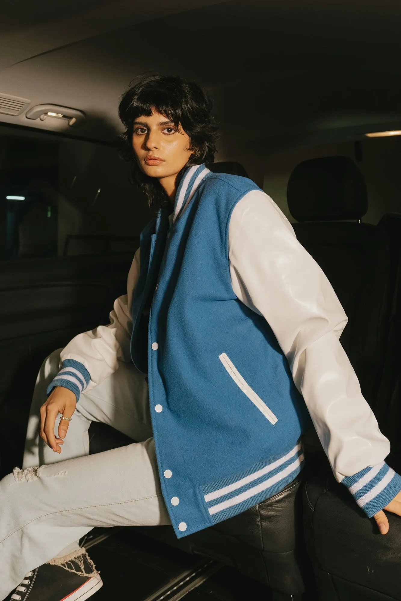 Blue Wonders Varsity Jacket