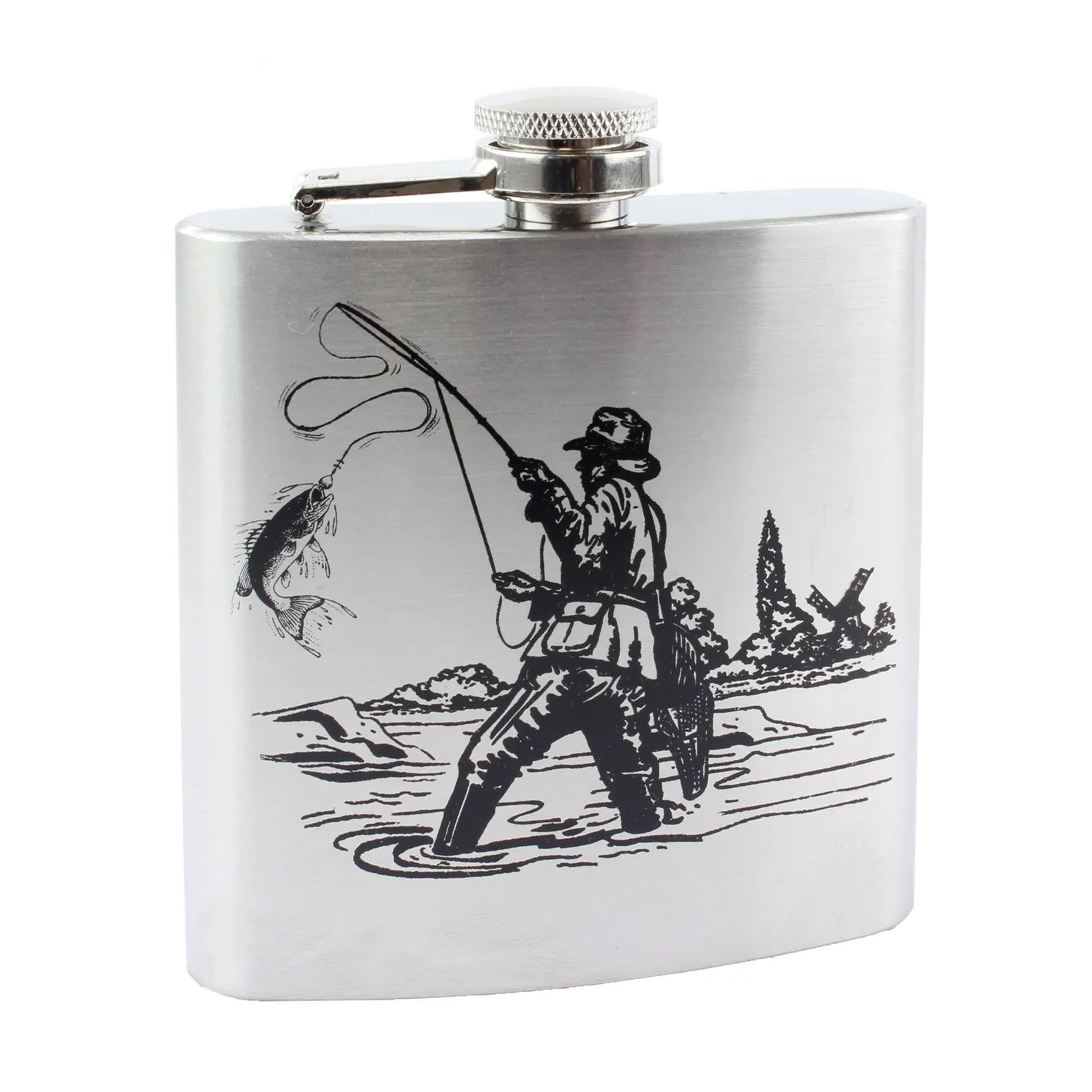 British Bag Co. Fishing Hip Flask 6oz