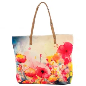 Canvas Poppy Tote