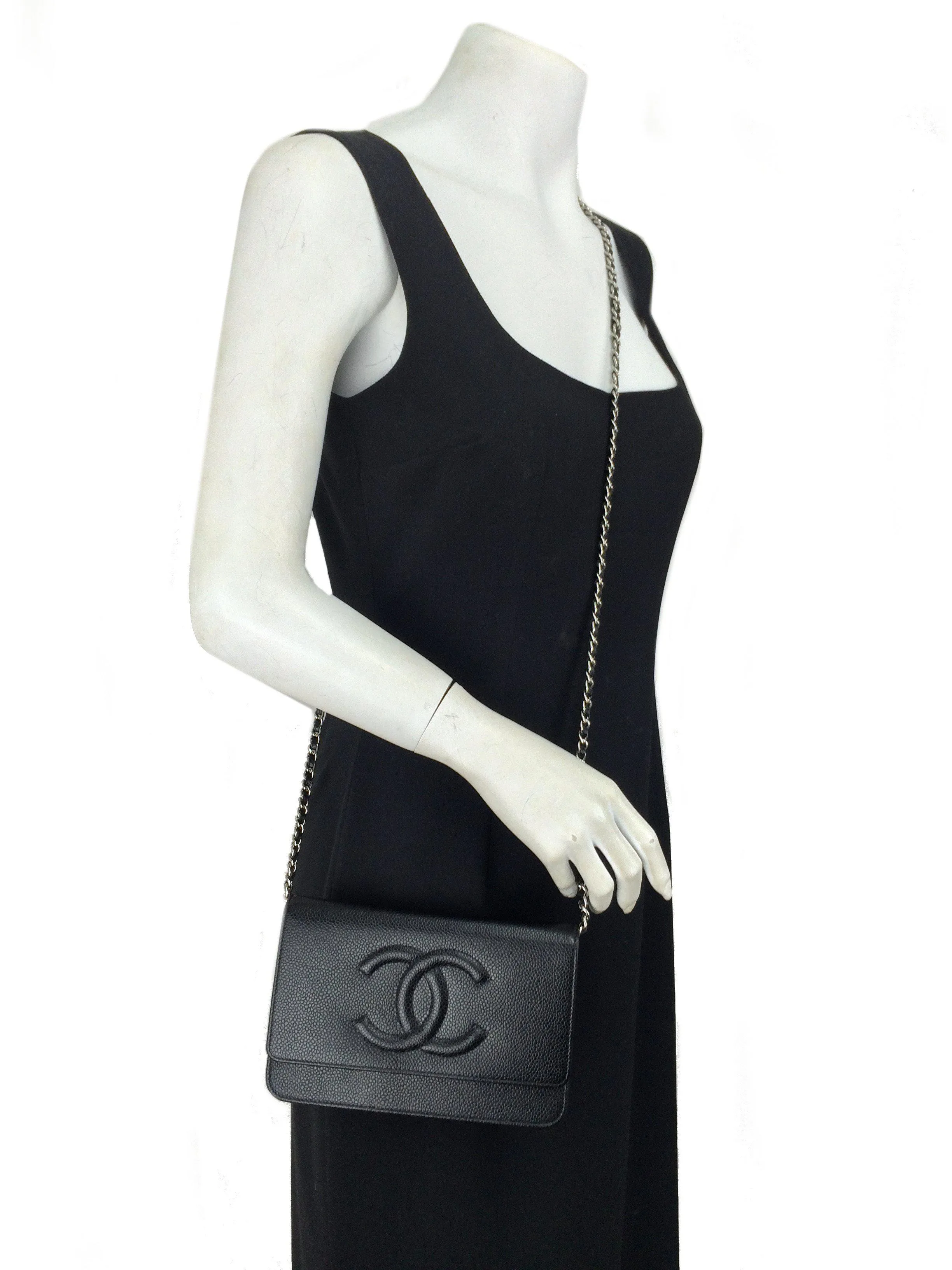 Chanel Caviar Wallet on Chain WOC Timeless Crossbody Bag