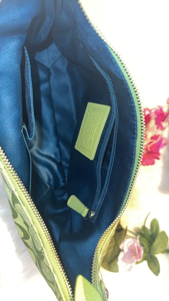 Coach Penelope Signature Lime Shoulder Bag