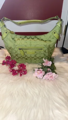 Coach Penelope Signature Lime Shoulder Bag