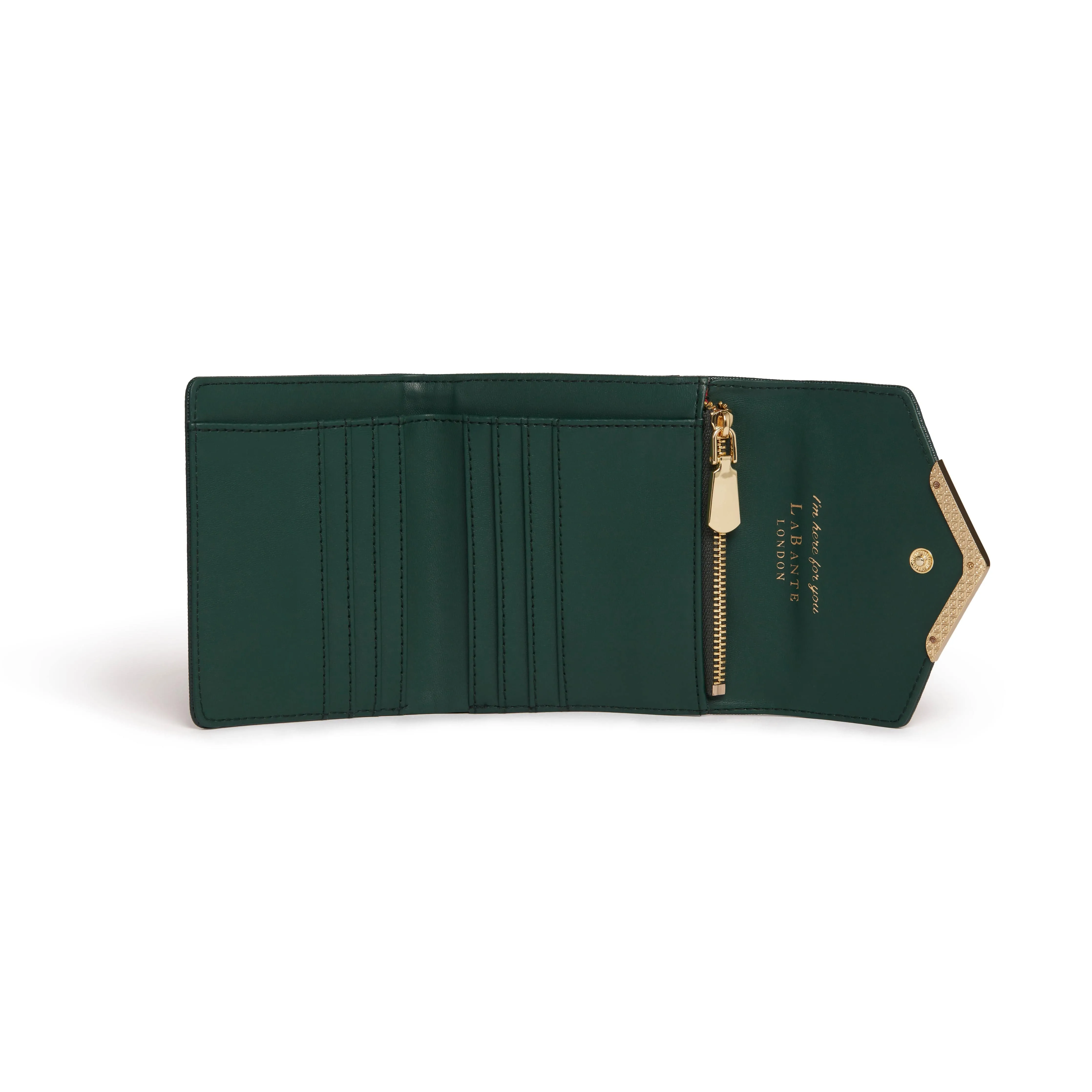 Diana Vegan Leather Small Bifold Purse | Green