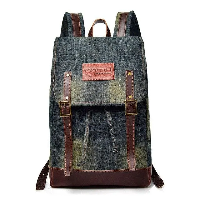 Fashion Denim with Drawstring Casual 20 to 35 Litre Backpack