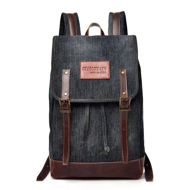 Fashion Denim with Drawstring Casual 20 to 35 Litre Backpack