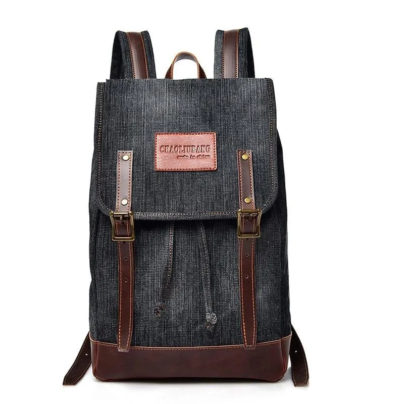 Fashion Denim with Drawstring Casual 20 to 35 Litre Backpack