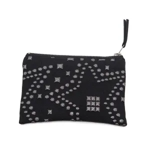 Gisela Graham Silver Star Jacquard Purse