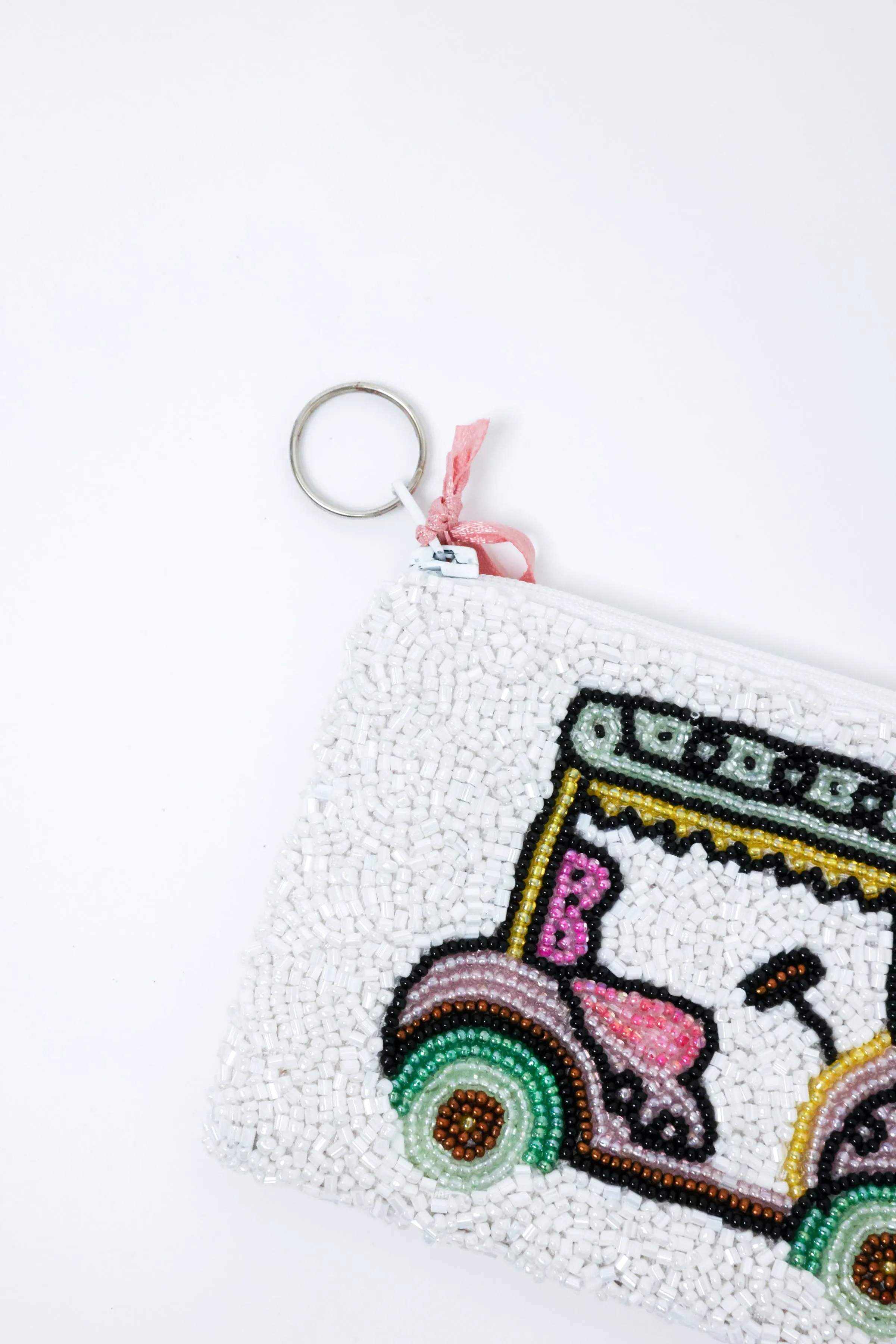 Golf Cart Beaded Coin Purse