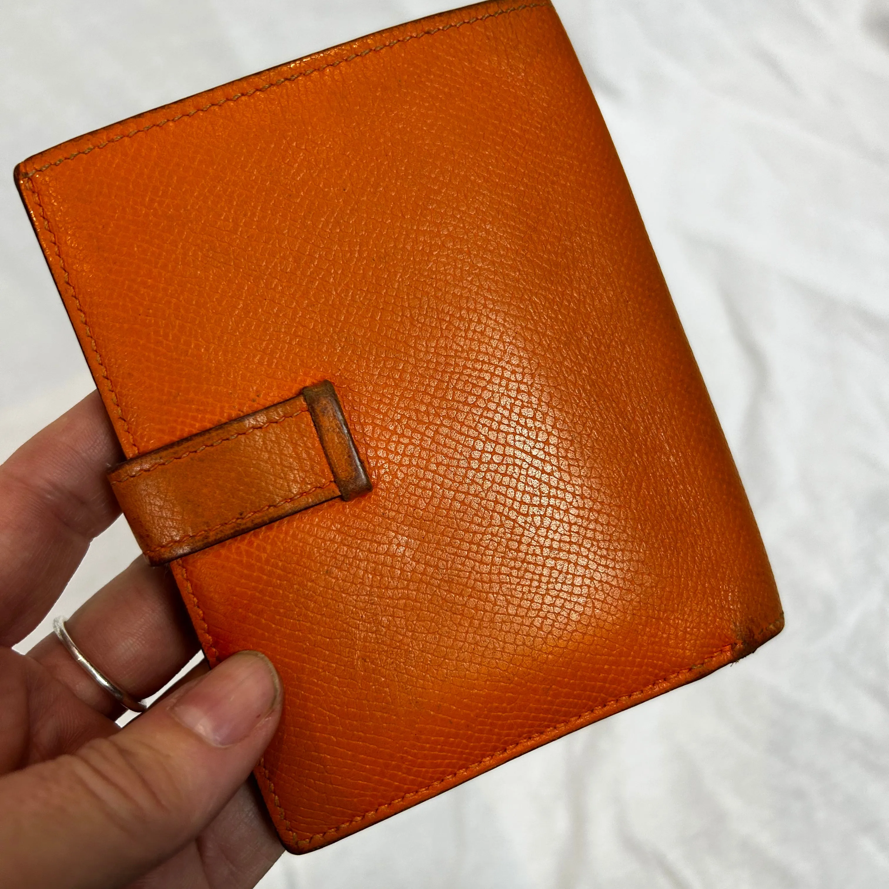 Hermes Orange Bearn Compact Wallet