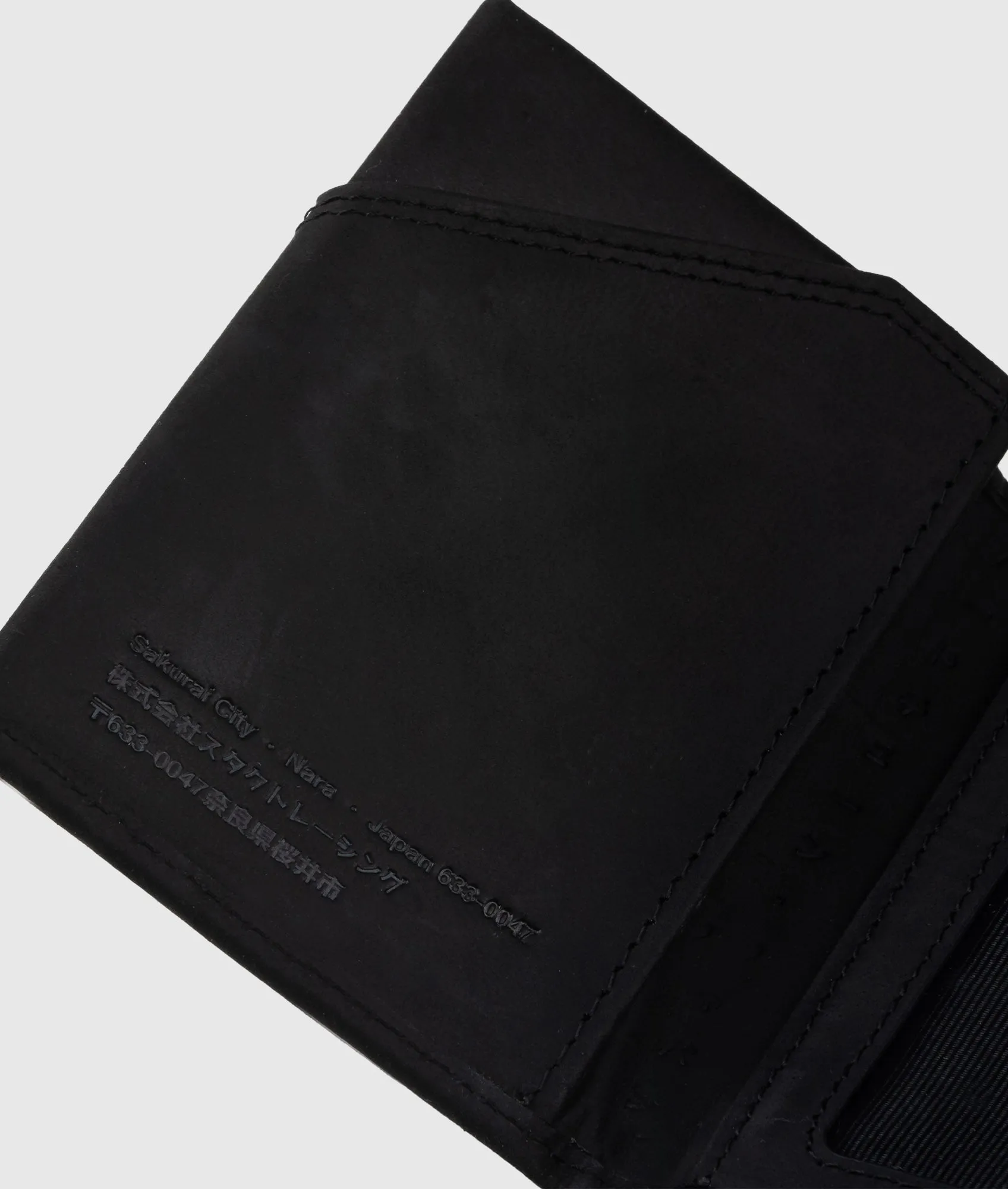 Higashi Black/Suede Vertical Wallet