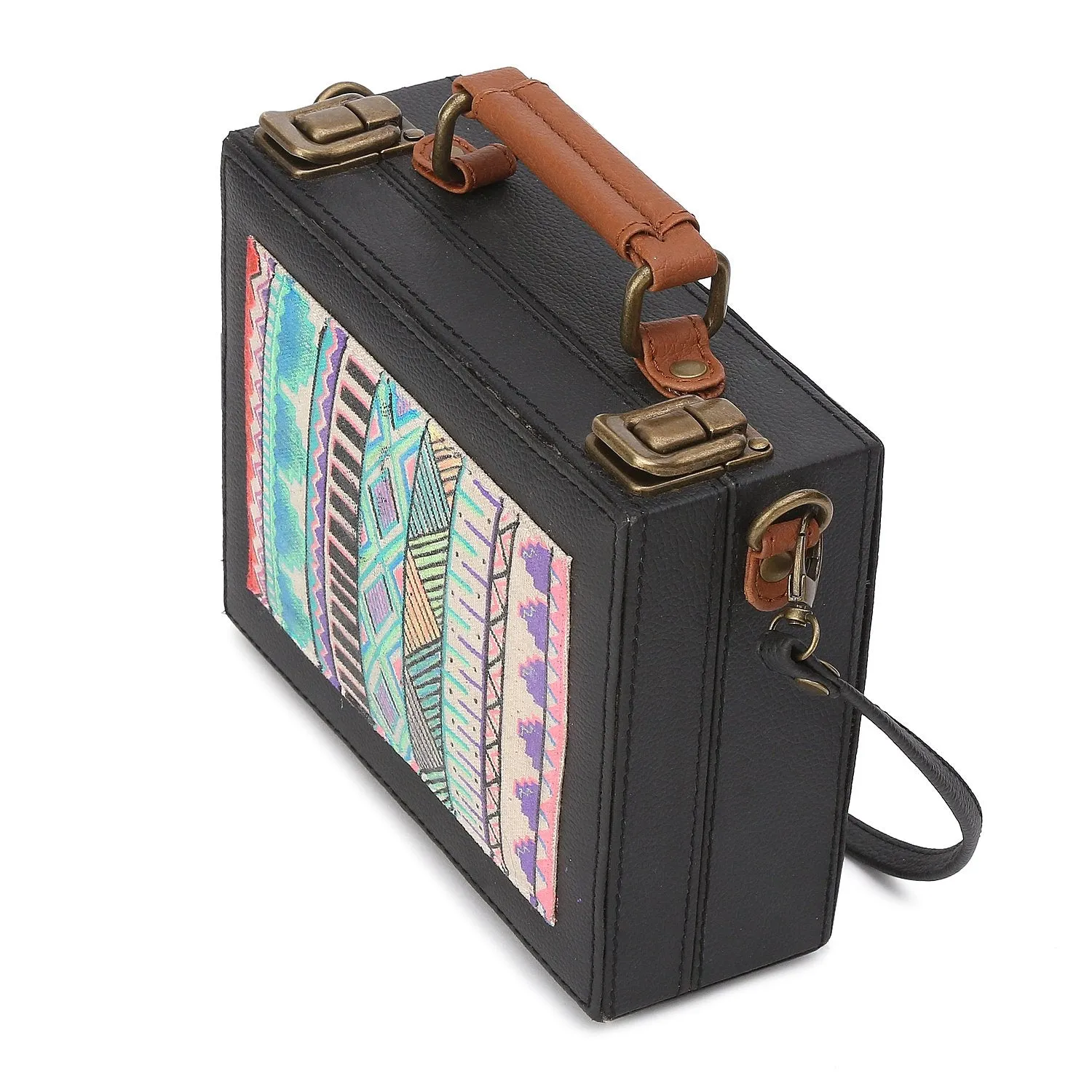 Kaleidoscope Hand-painted women crossbody Sling Bag