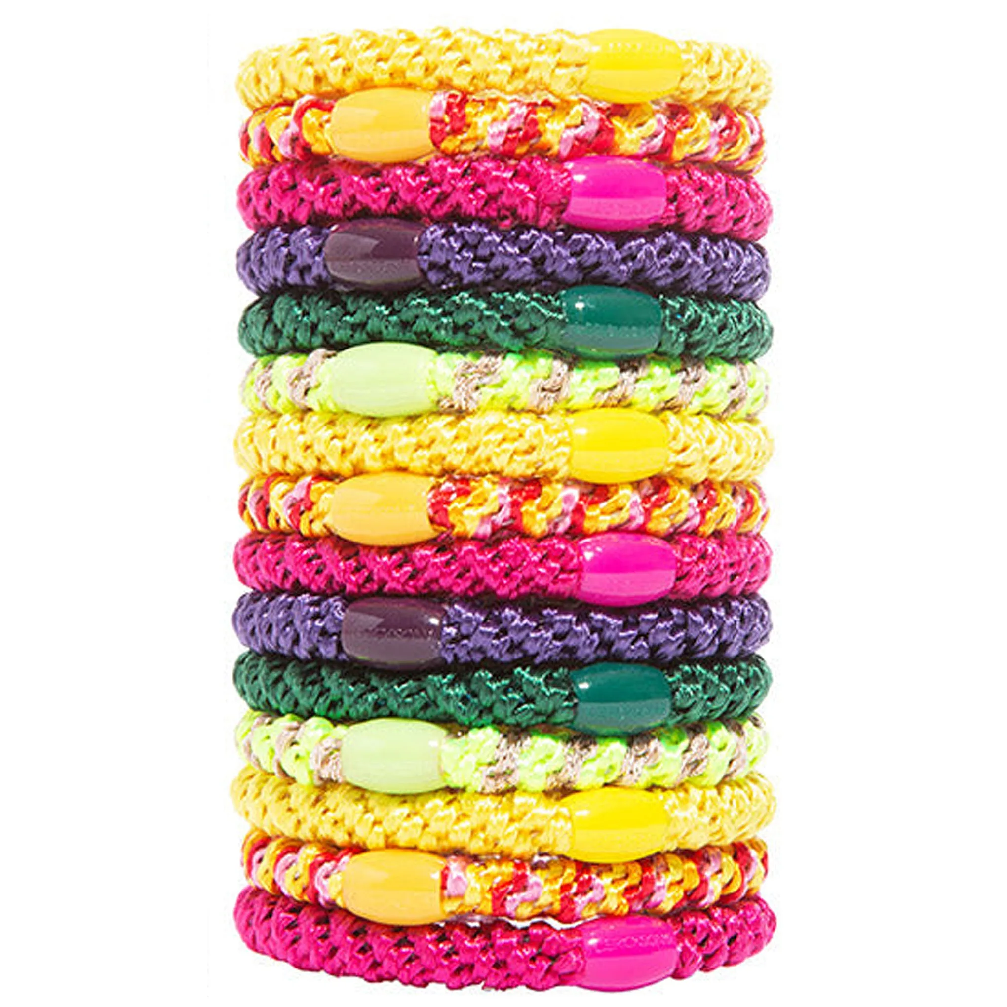 L. Erickson Grab and Go Pony Tube Hair Ties in Vida Loca 15 Pack