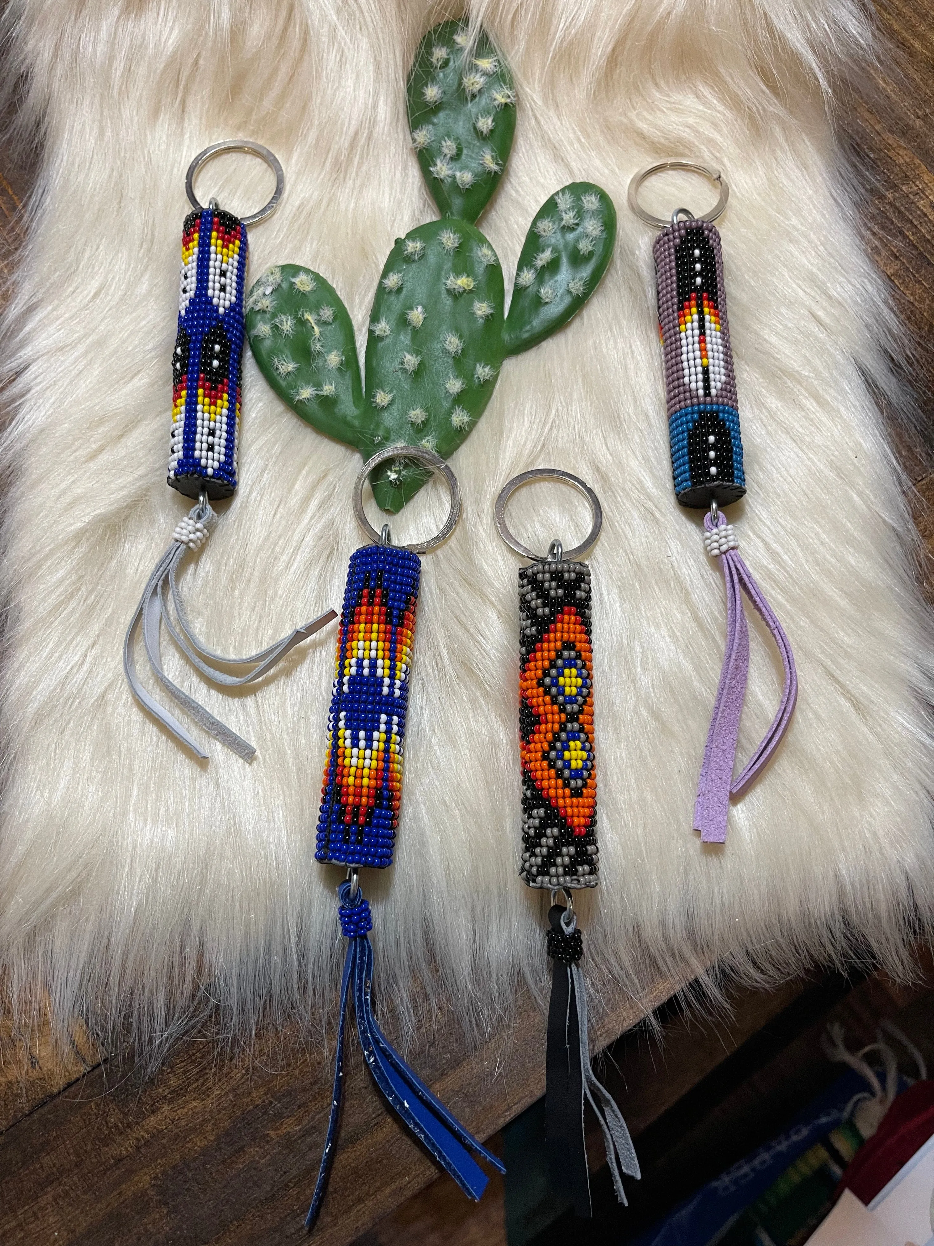 Large SOUTHWEST BEADED KEYCHAIN or PURSE PULL