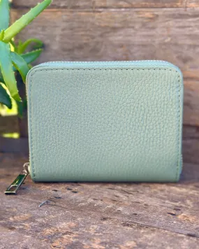 Leather Purse/Card Holder - Sage