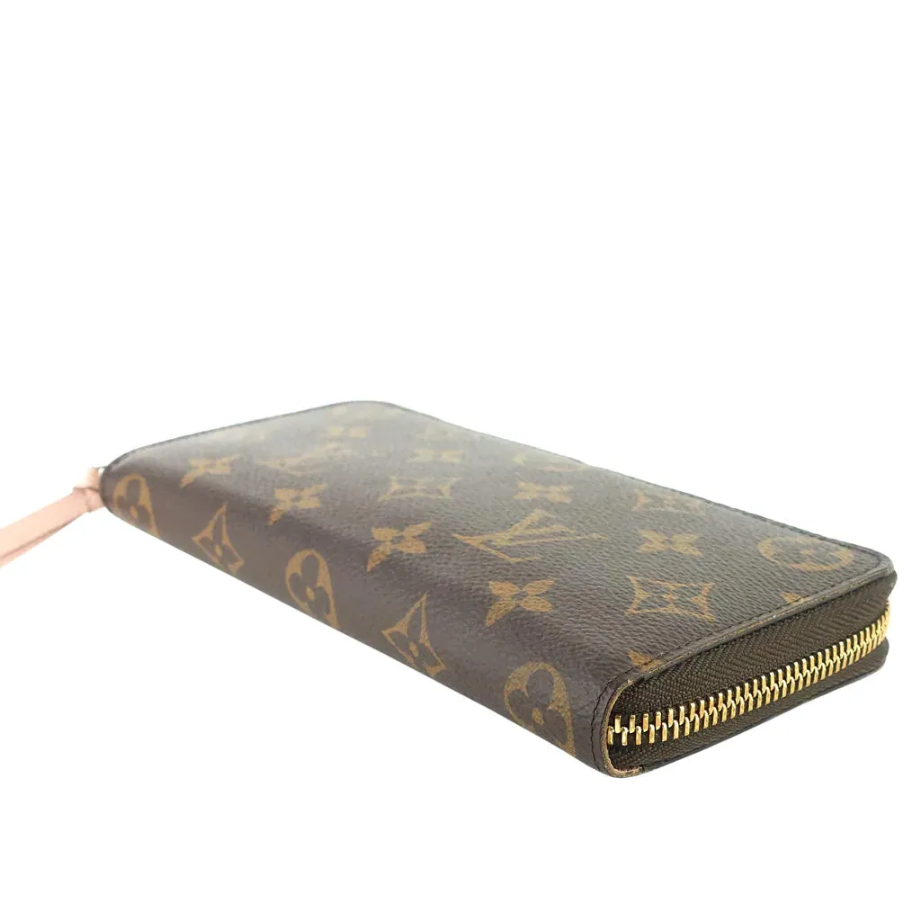 Louis Vuitton Clemence Monogram Coated Canvas Zip Wallet