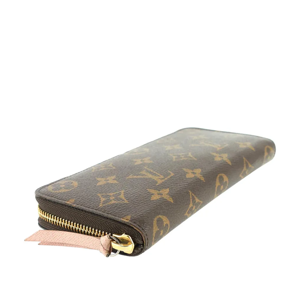 Louis Vuitton Clemence Monogram Coated Canvas Zip Wallet