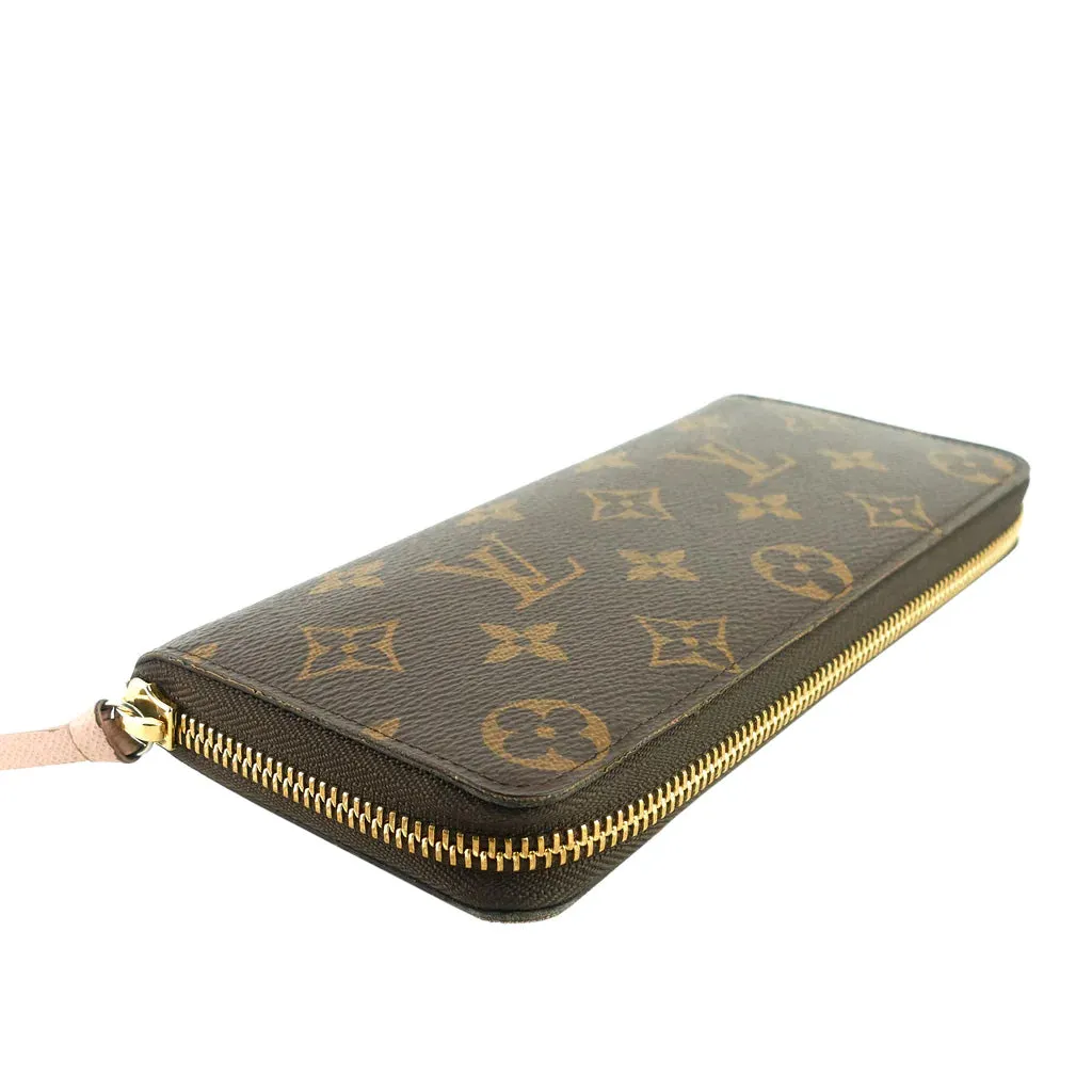 Louis Vuitton Clemence Monogram Coated Canvas Zip Wallet