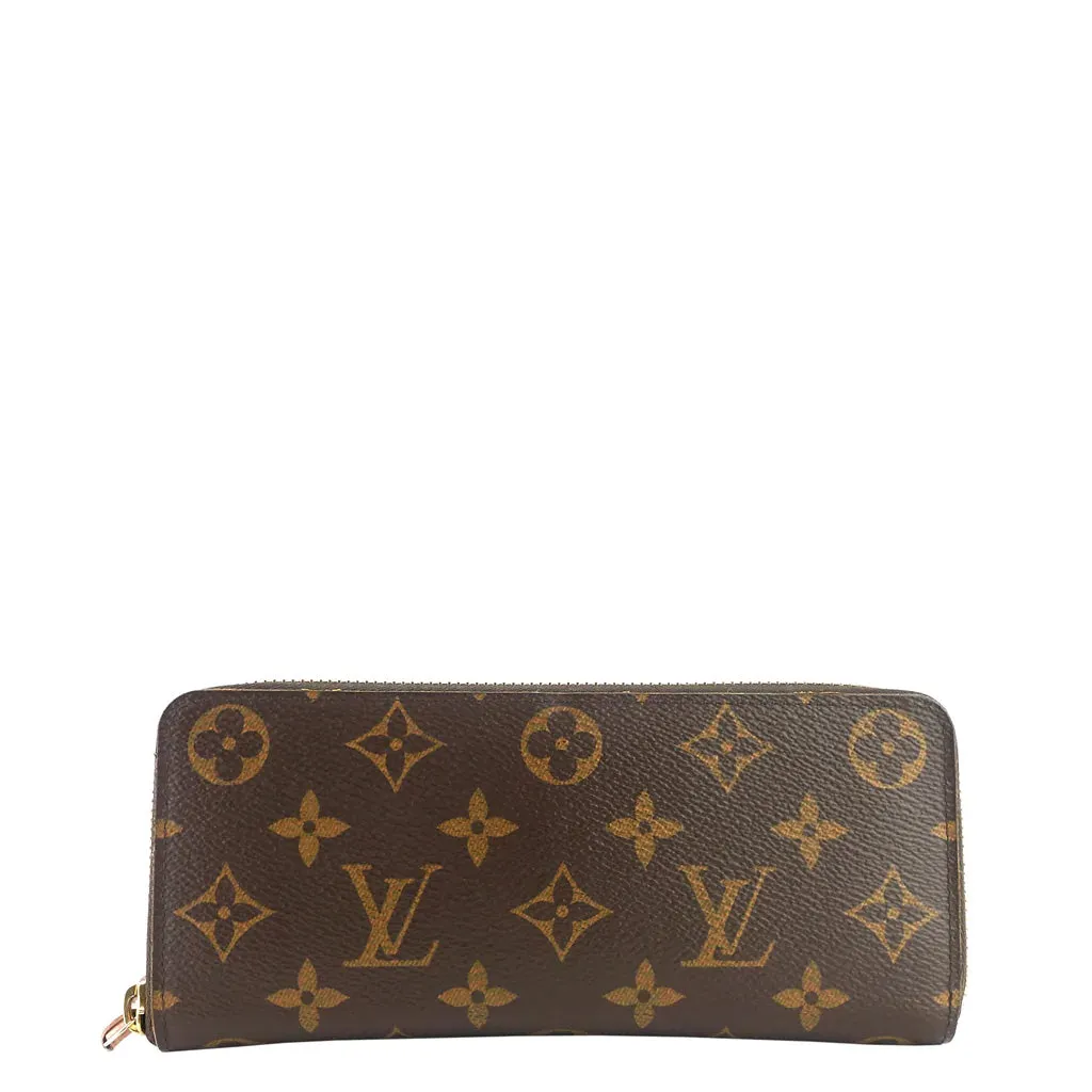 Louis Vuitton Clemence Monogram Coated Canvas Zip Wallet