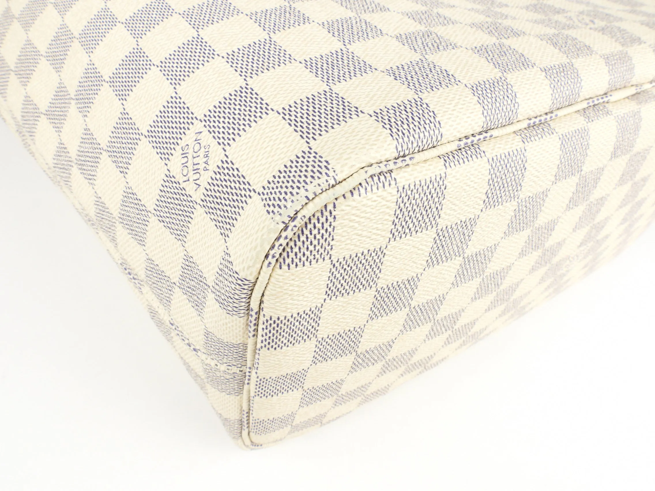 Louis Vuitton Damier Azur Coated Canvas Neverfull MM Shoulder Tote