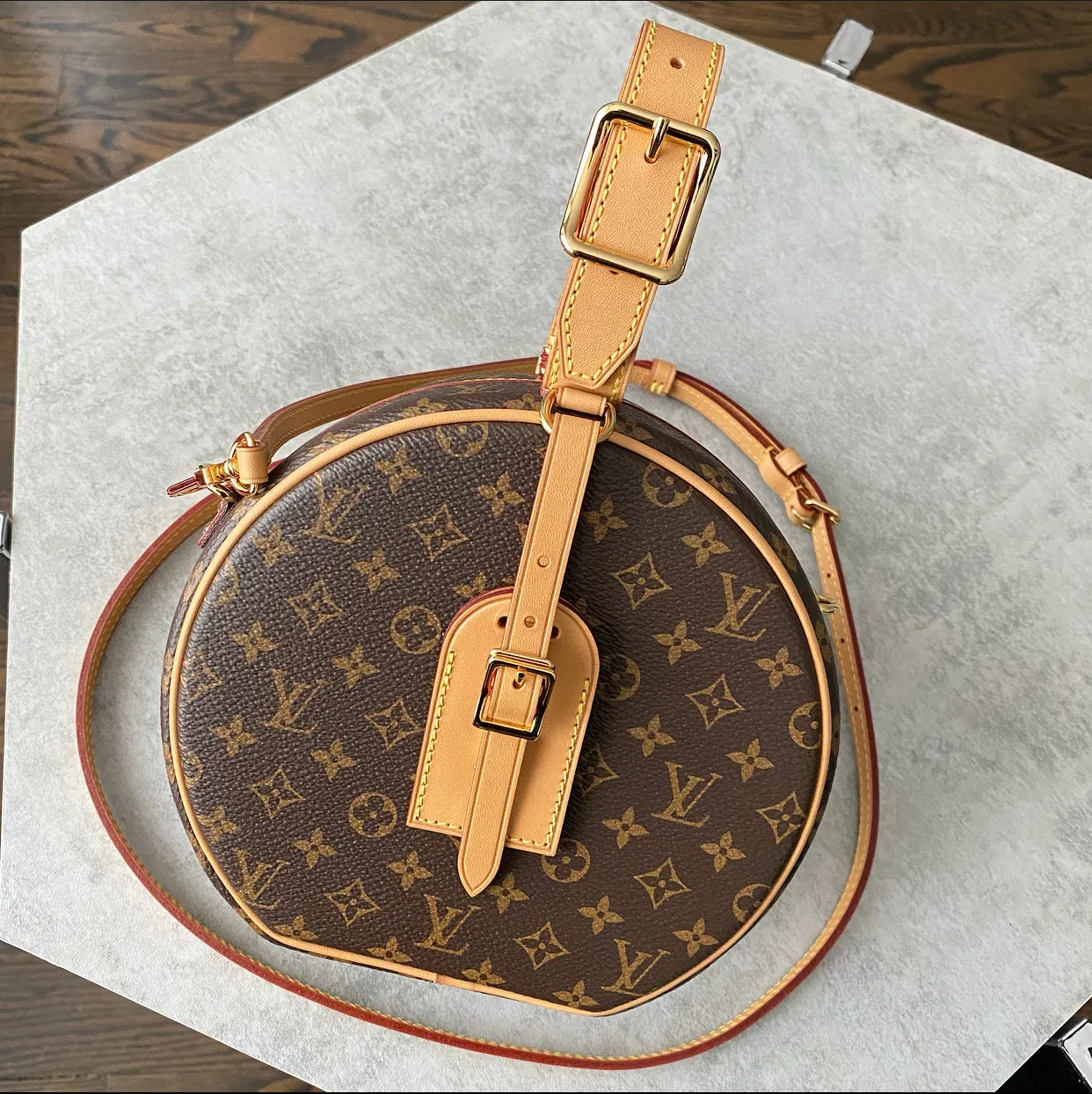 Louis Vuitton Monogram Canvas Petite Boite Chapeau Box Bag