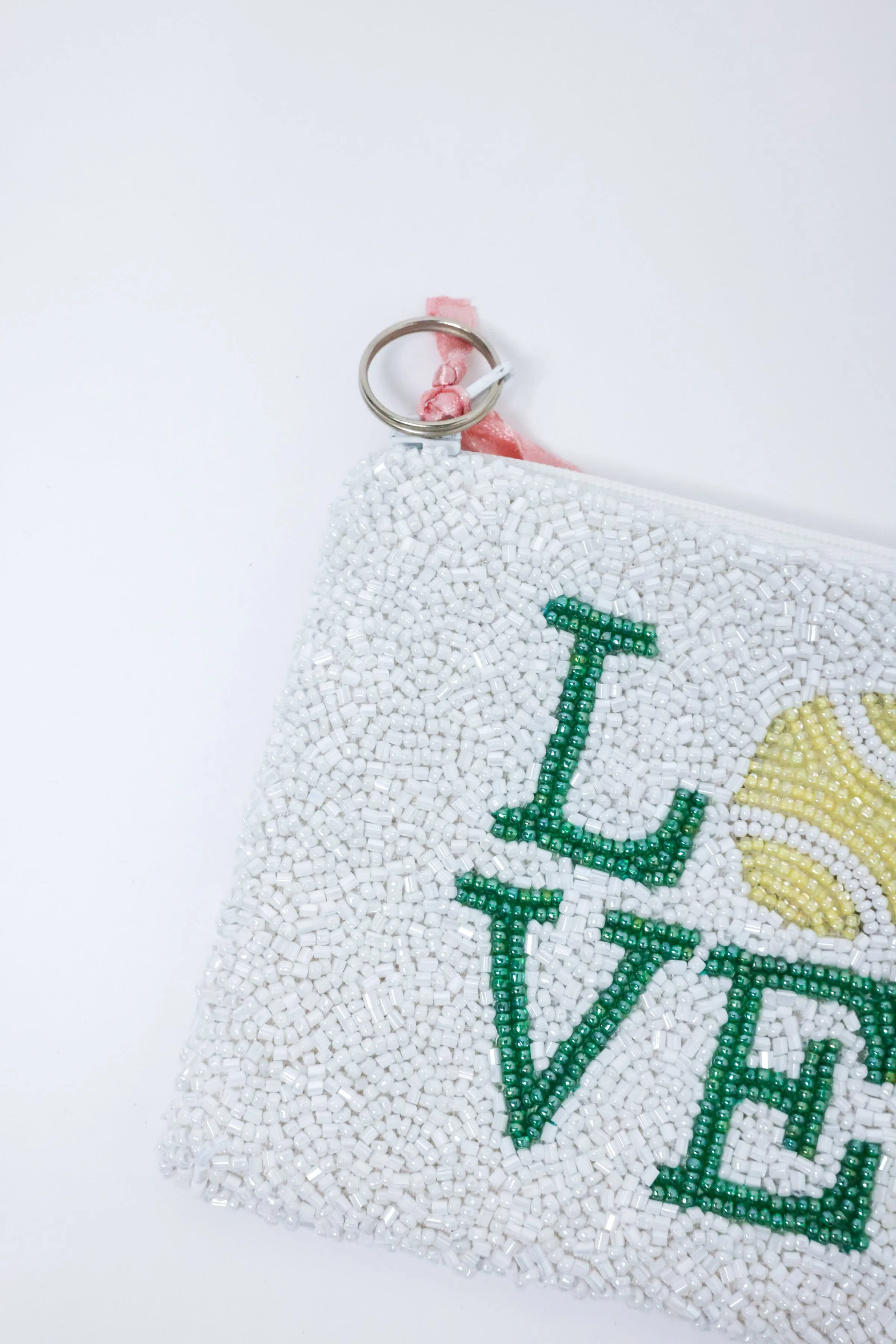 Love Tennis Ball Beaded Coin Purse