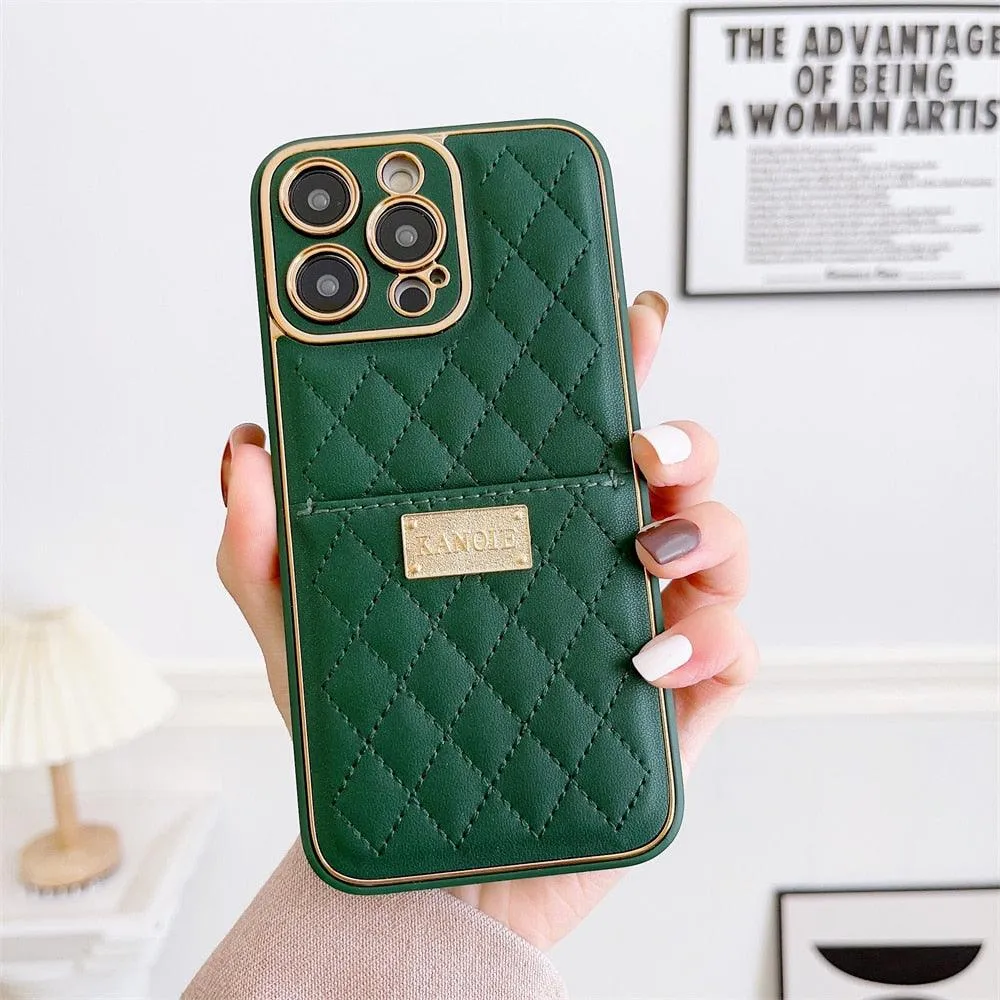 Luxury Leather Wallet Cute Phone Case - For iPhone 14, 13, 12 Pro Max, 14 Plus Cover