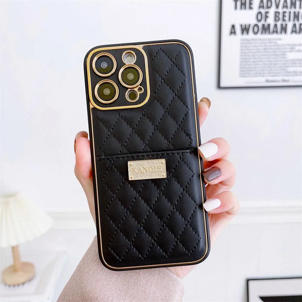 Luxury Leather Wallet Cute Phone Case - For iPhone 14, 13, 12 Pro Max, 14 Plus Cover