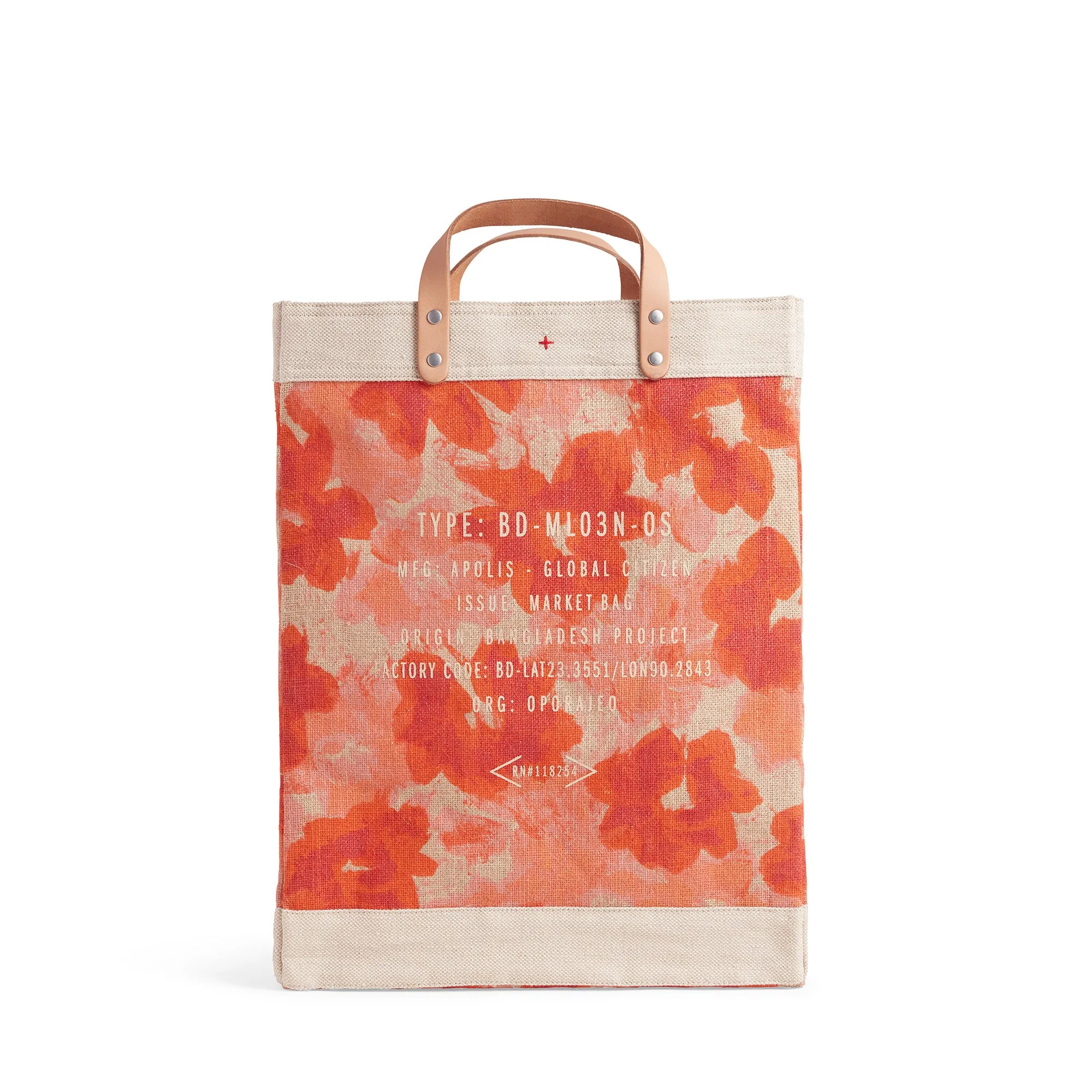 Market Bag in Bloom by Liesel Plambeck with Monogram