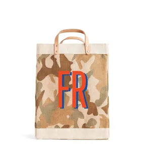 Market Bag in Safari with Large Monogram